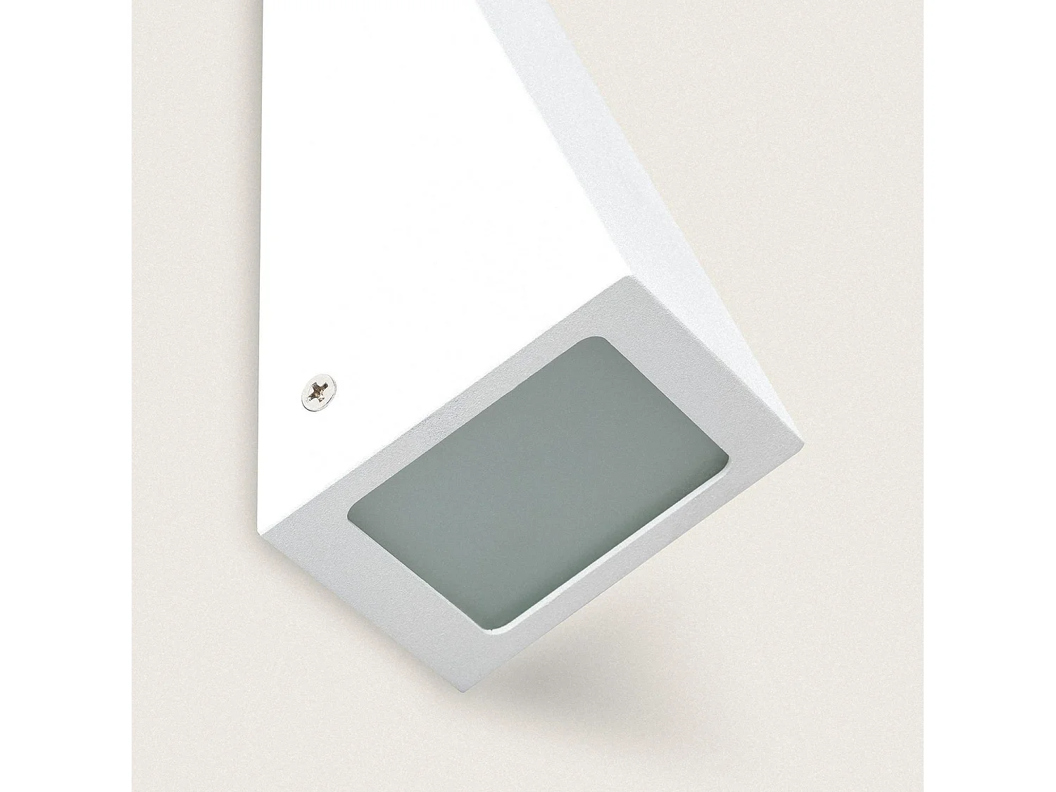 Aplique de Pared Exterior Metal y Cristal Ruzafa Blanco