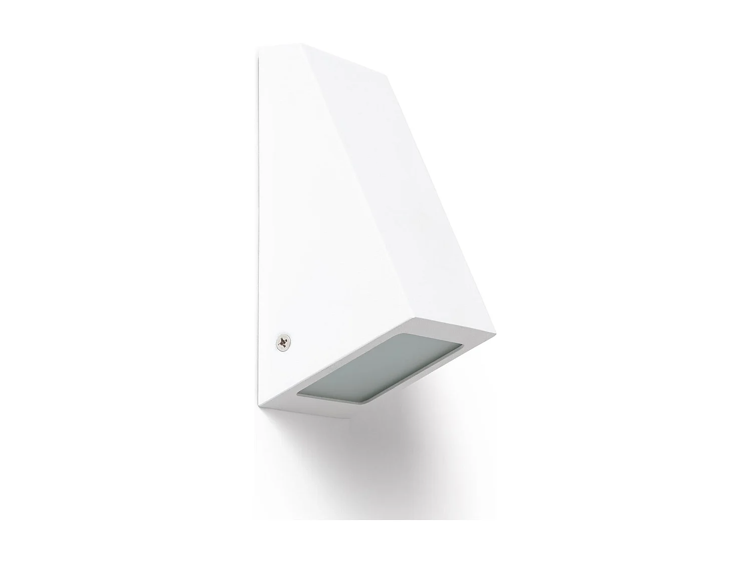 Aplique de Pared Exterior Metal y Cristal Ruzafa Blanco