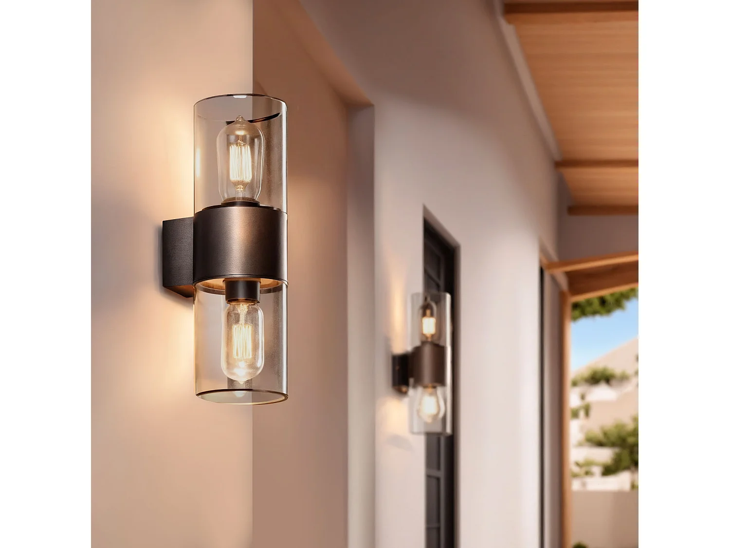 Applique Murale Extérieure Aluminium Deux Spots Solok Noir