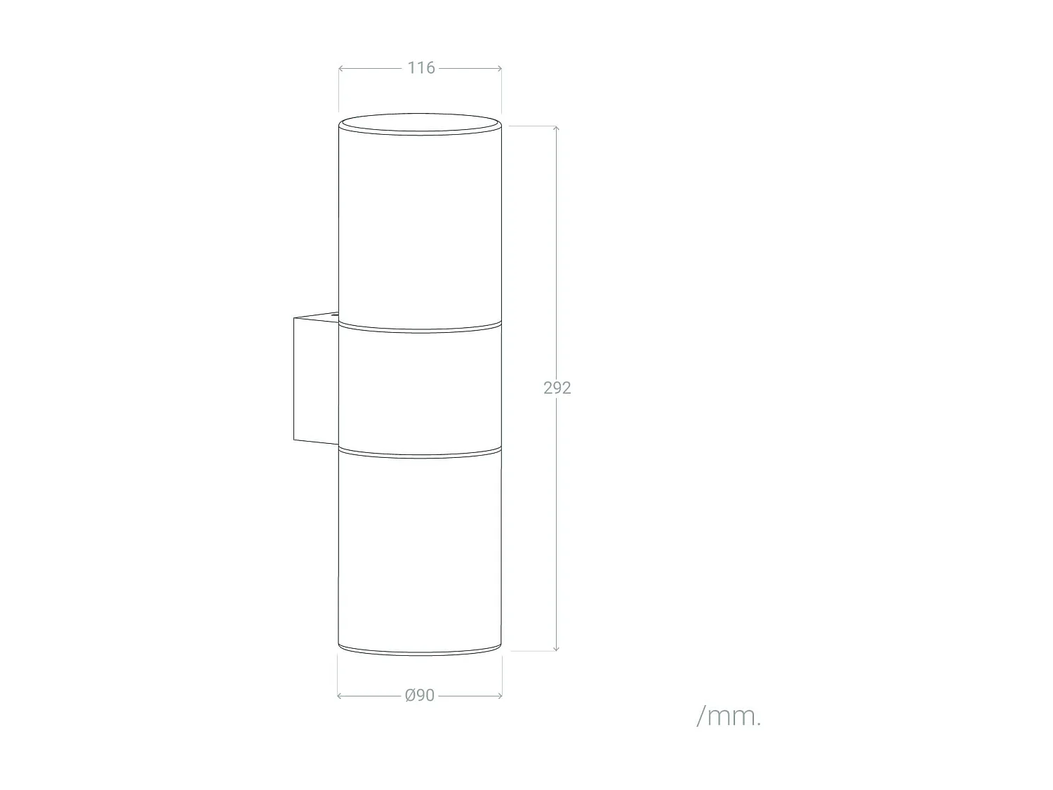 Applique Murale Extérieure Aluminium Deux Spots Solok Noir