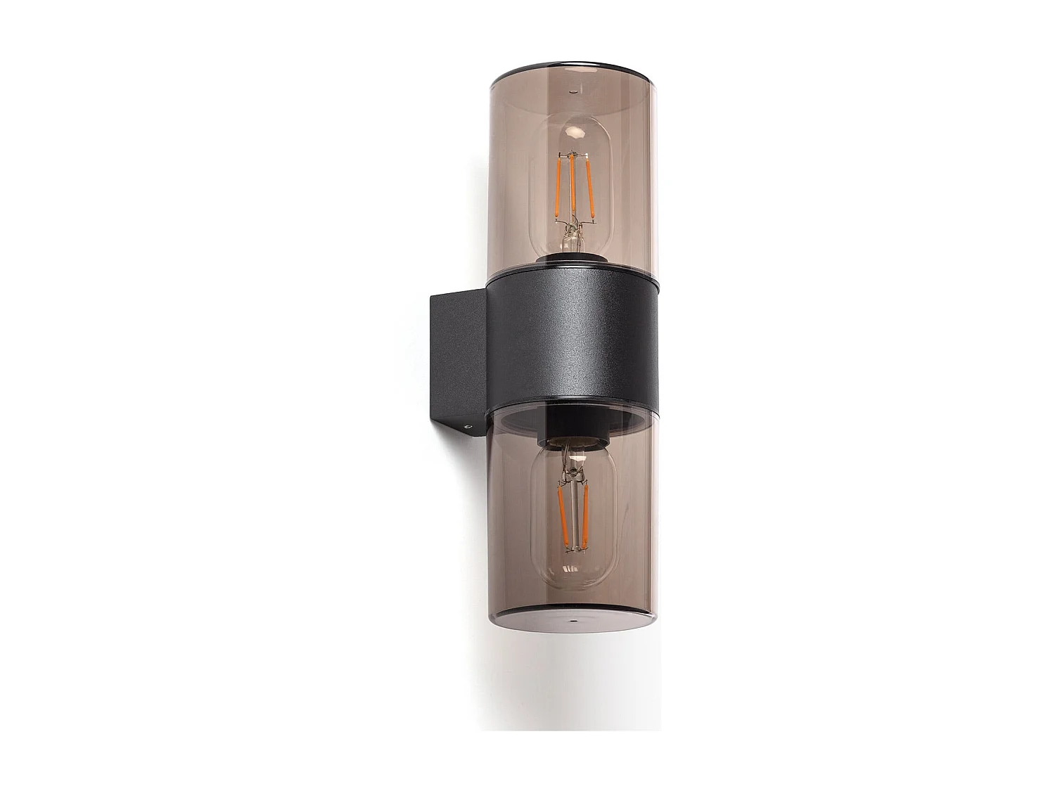 Aplique de Pared Exterior Aluminio Dos Focos Solok Negro