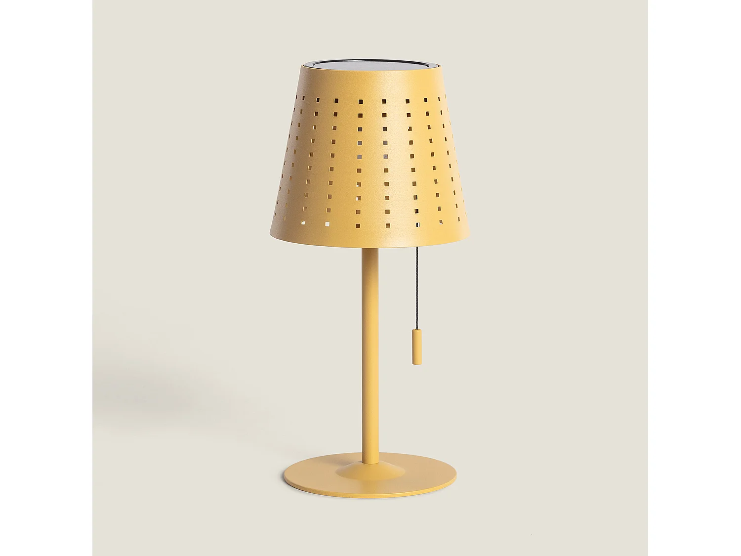 Lampe à Poser LED Extérieure Solaire 3W Portative Banate avec Batterie Rechargeable Jaune Sable