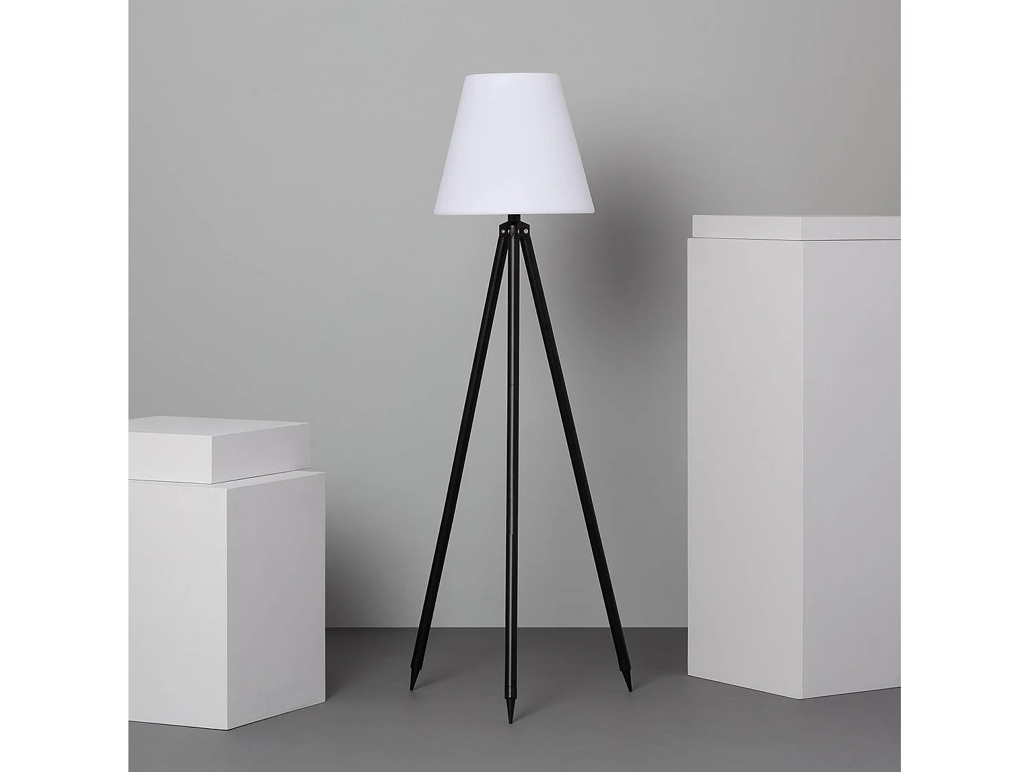 Lampadaire LED Extérieur Solaire Métal RGB Kefre avec Batterie USB Rechargeable  Jaune Sable