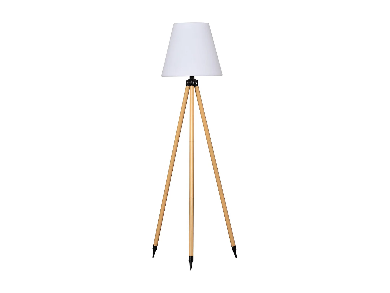 Lampadaire LED Extérieur Solaire Métal RGB Kefre avec Batterie USB Rechargeable  Jaune Sable