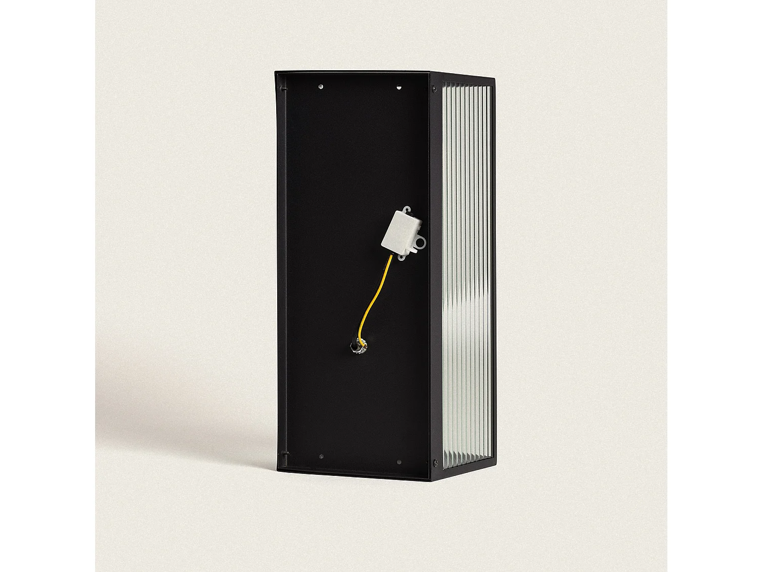 Aplique de Pared Exterior Metal y Cristal Big Taiga Negro