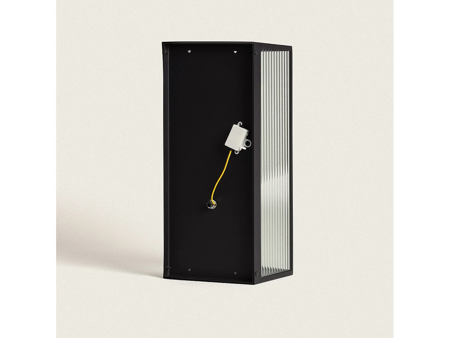 Aplique de Pared Exterior Metal y Cristal Big Taiga Negro