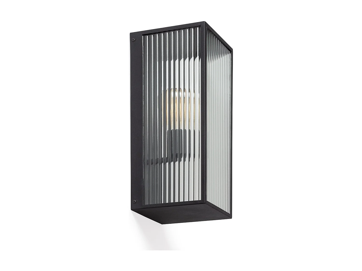 Applique Murale Extérieure Métal et Verre Big Taiga  Noir