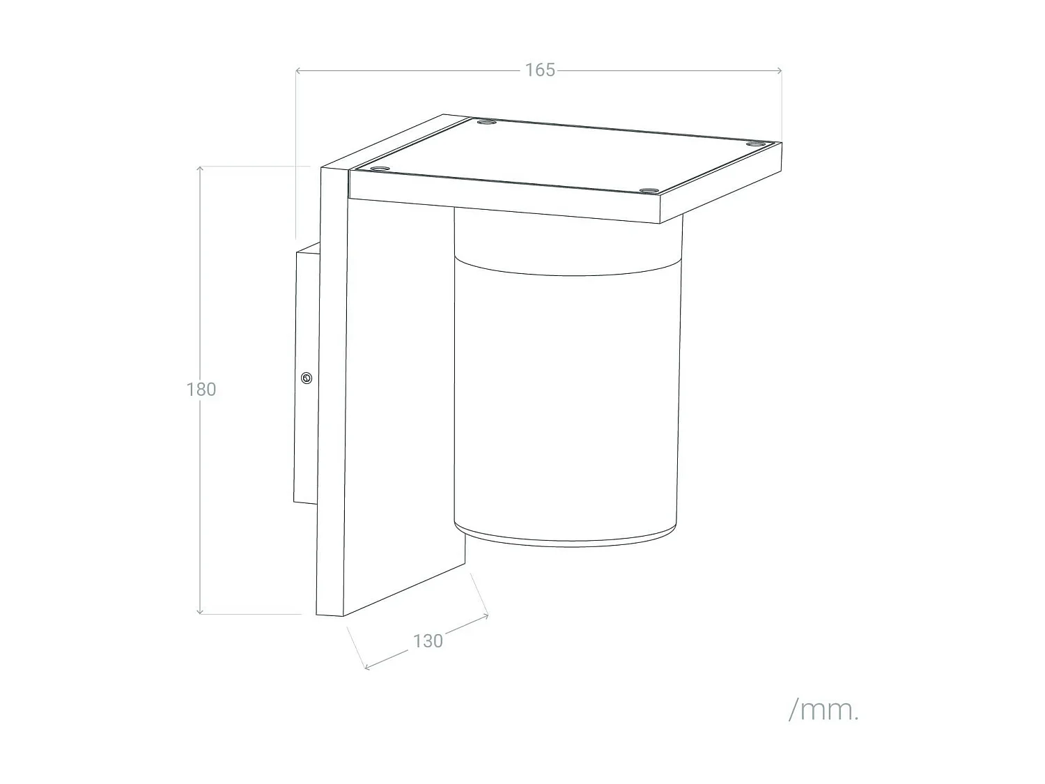 Applique Murale Extérieure Aluminium Melba Noir