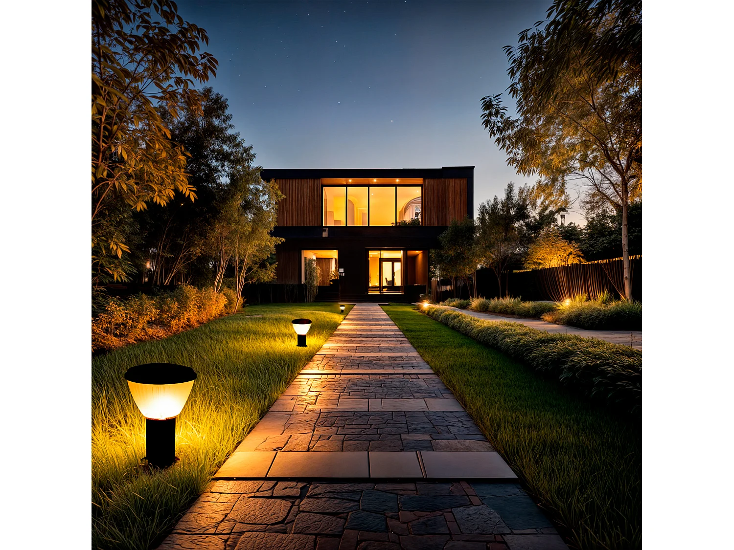 Balise Extérieure en Saillie sur Pied 35cm Polaris