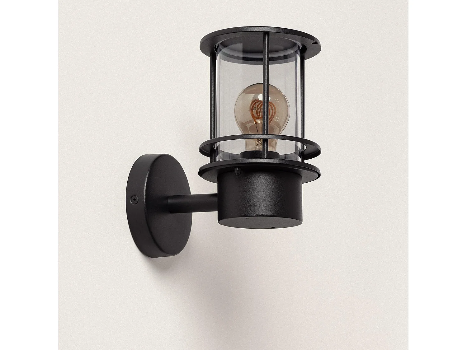 Aplique de Pared Exterior Antara Negro