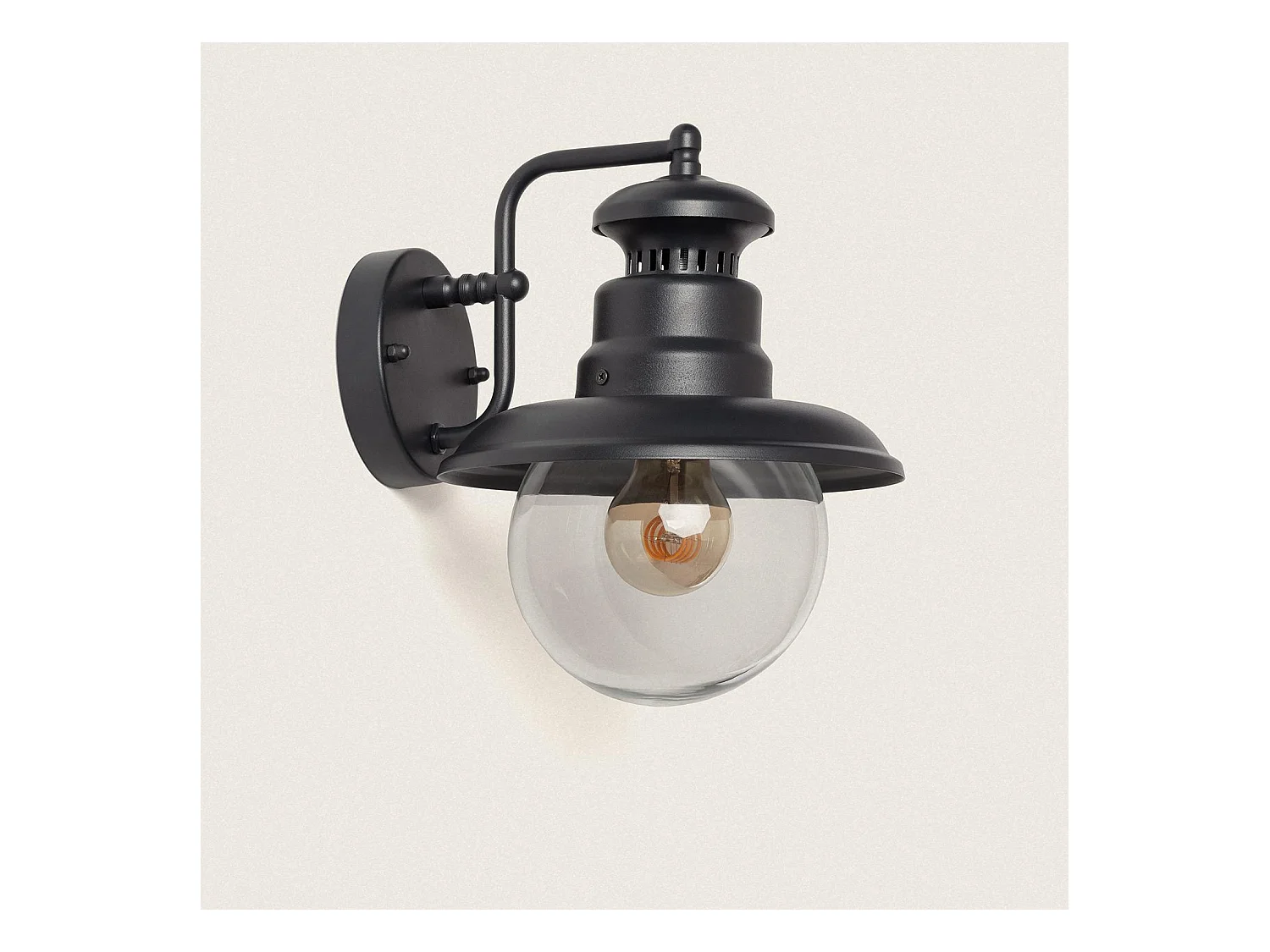 Applique Murale Extérieure Aluminium Lurnea  Noir
