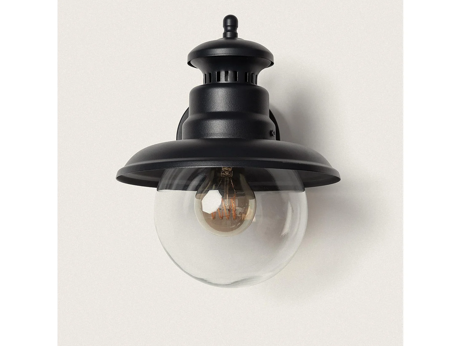 Aplique de Pared Exterior Aluminio Lurnea Negro