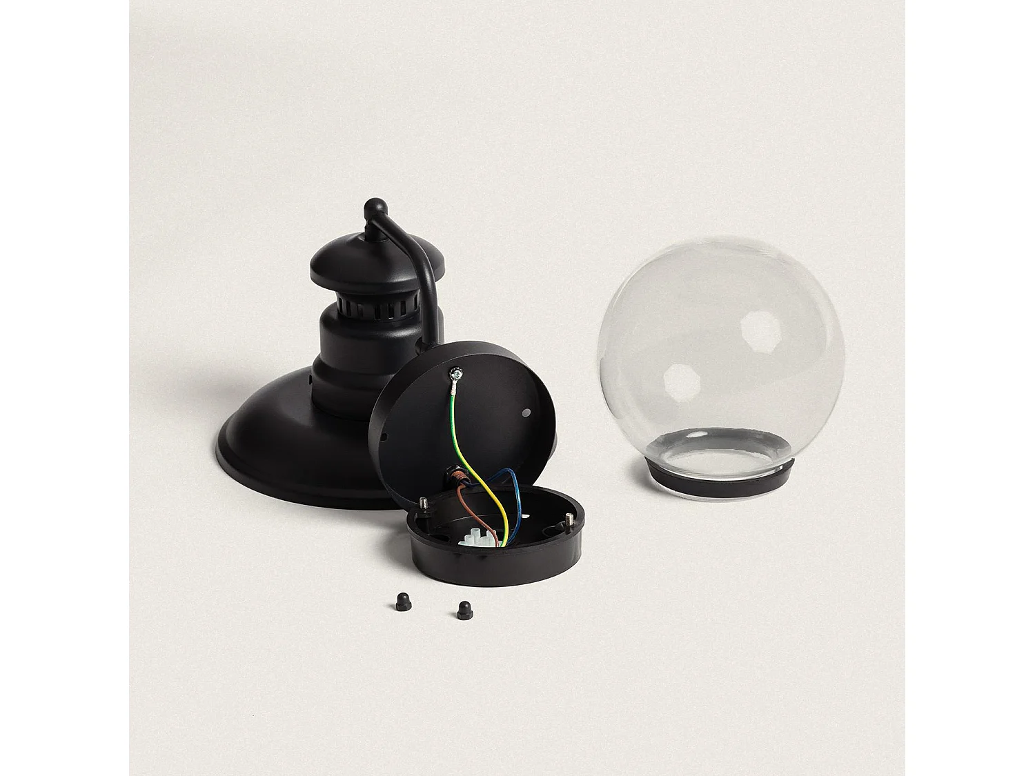 Applique da Parete per Esterni Alluminio Lurnea Nero