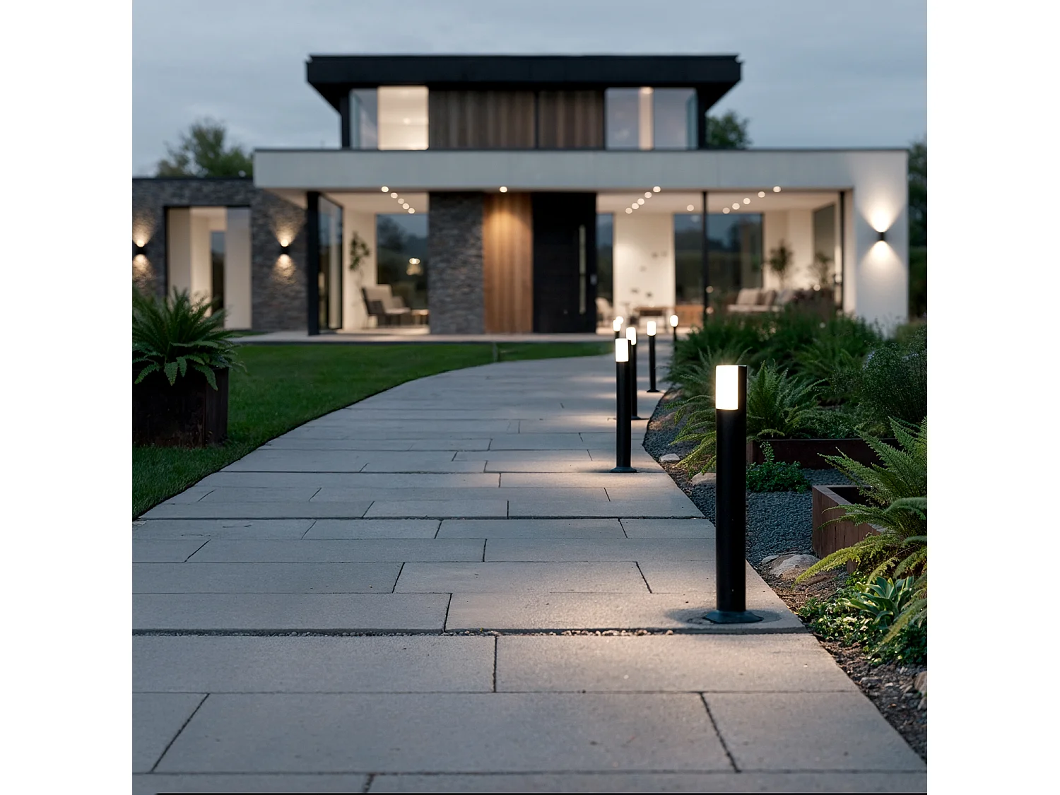 Baliza Exterior LED 5W Superficie Pie 60cm Tittan 3000K Blanco Cálido