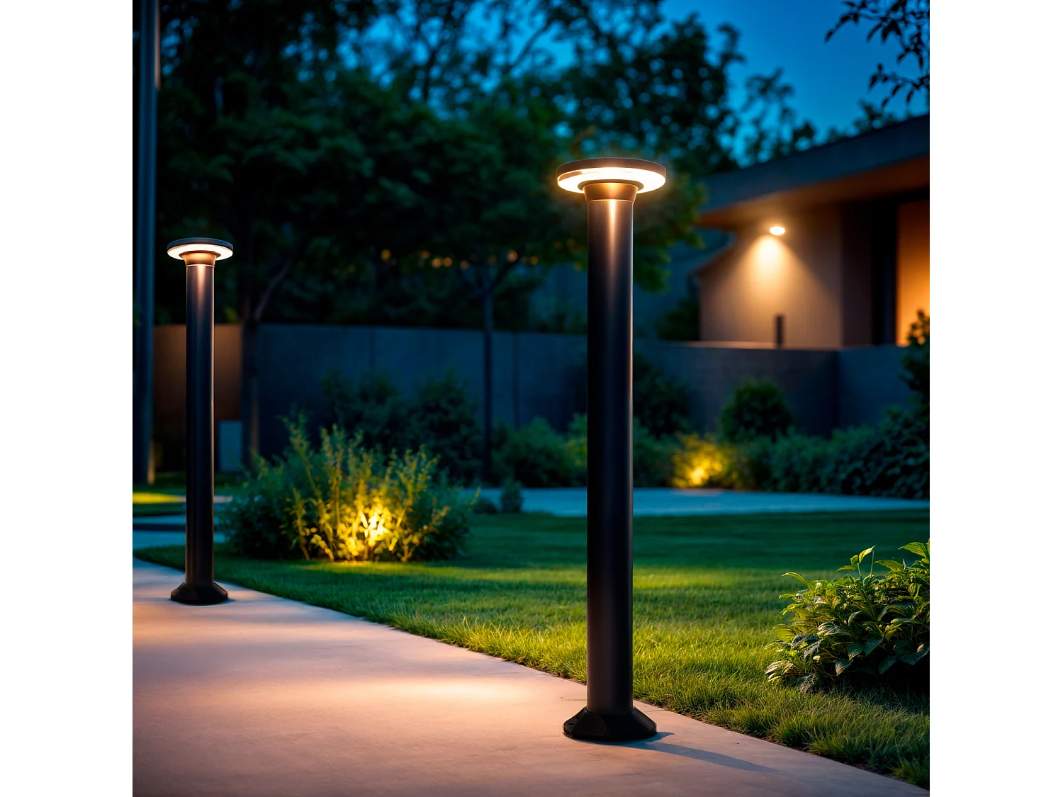 Lampioncino Esterno LED 12W Superficie Base 80cm Timbio 3000K Bianco Caldo