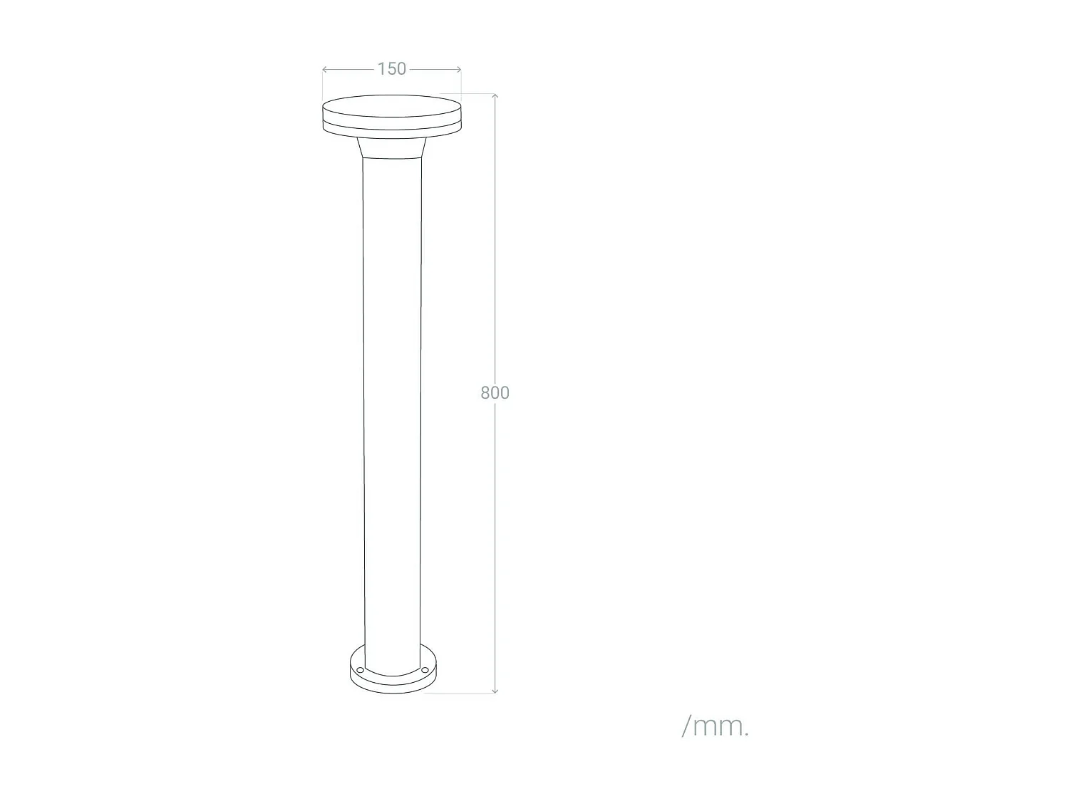 Lampioncino Esterno LED 12W Superficie Base 80cm Timbio 3000K Bianco Caldo