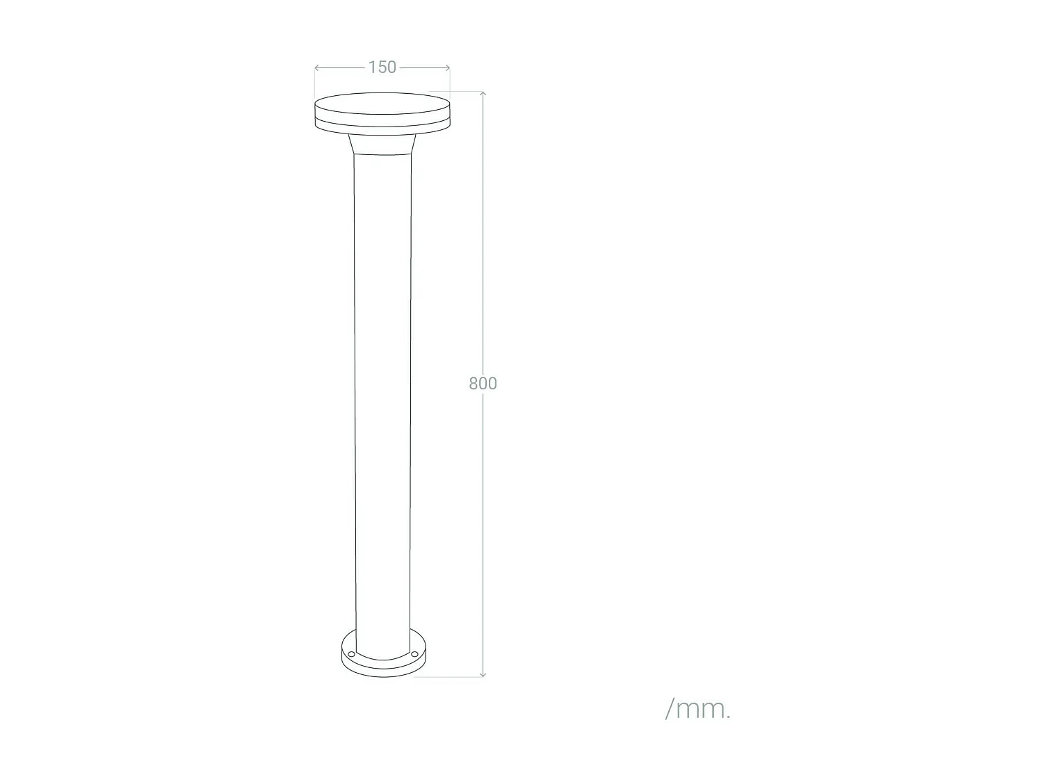 Lampioncino Esterno LED 12W Superficie Base 80cm Timbio 3000K Bianco Caldo