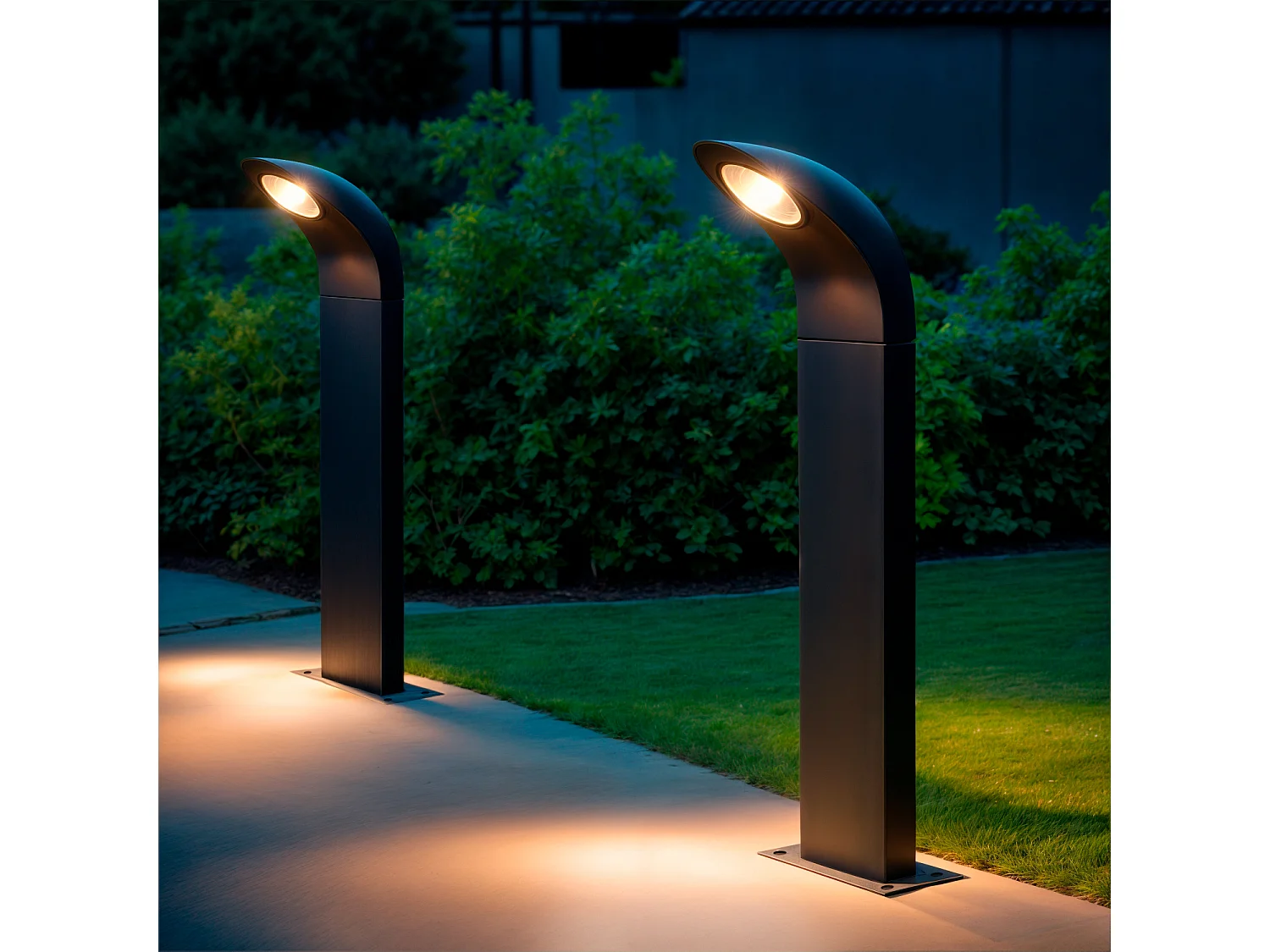 Balise Extérieure LED 10W en Saillie sur Pied 60cm Izar 3000K Blanc chaud