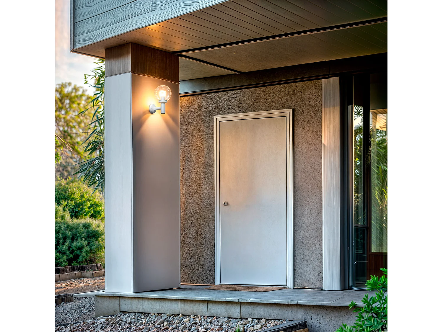 Applique Murale Extérieur Aluminium Jeyko Blanc