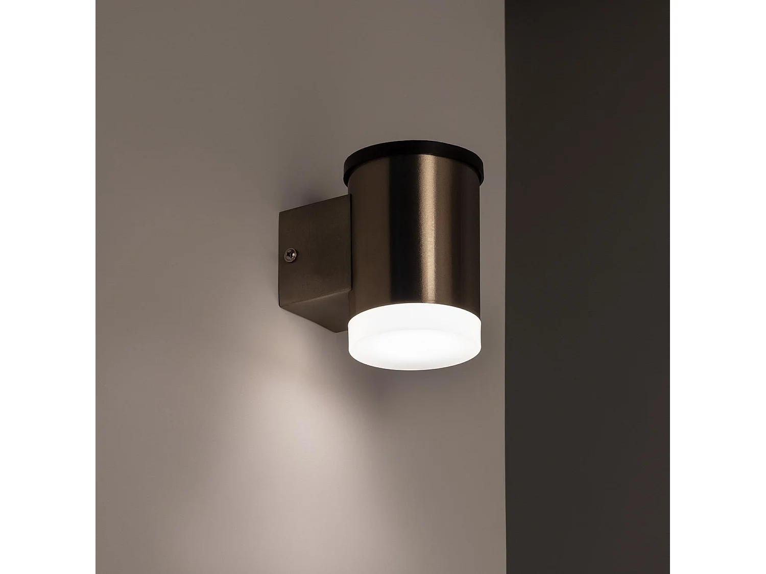 Aplique de Pared Exterior Solar LED de Aluminio Bekitro Blanco Cálido 3000K