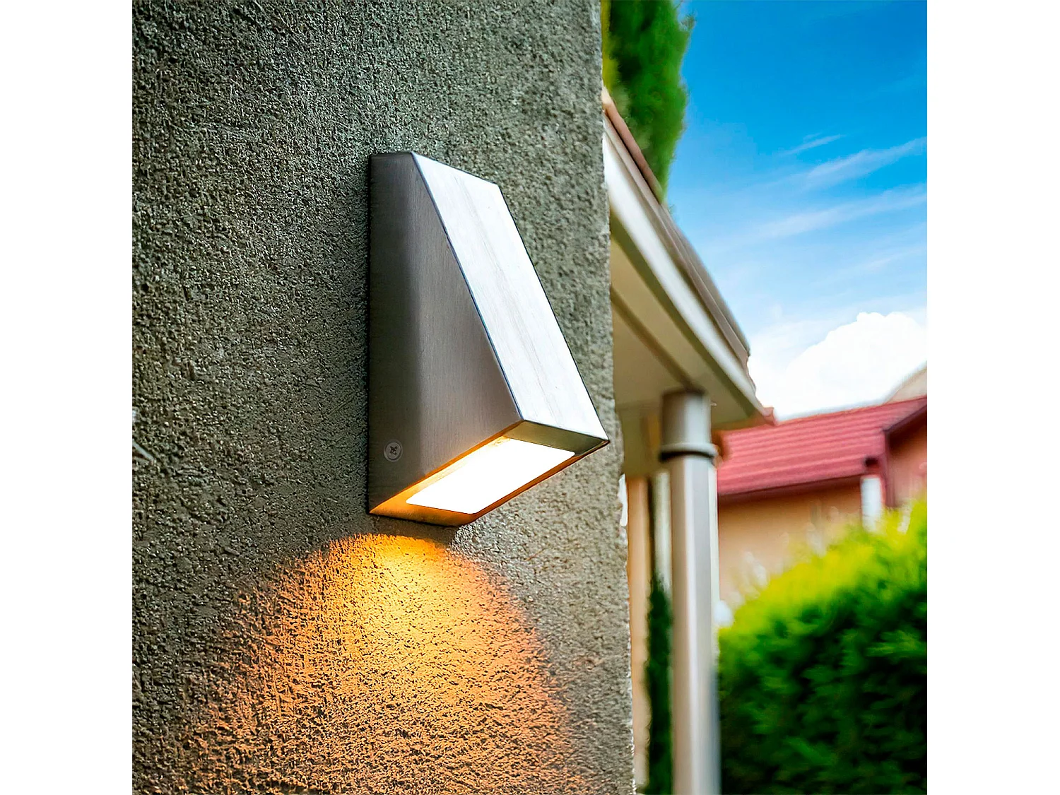 Applique da Parete Per Esterni Metallo e Cristallo Ruzafa Grigio