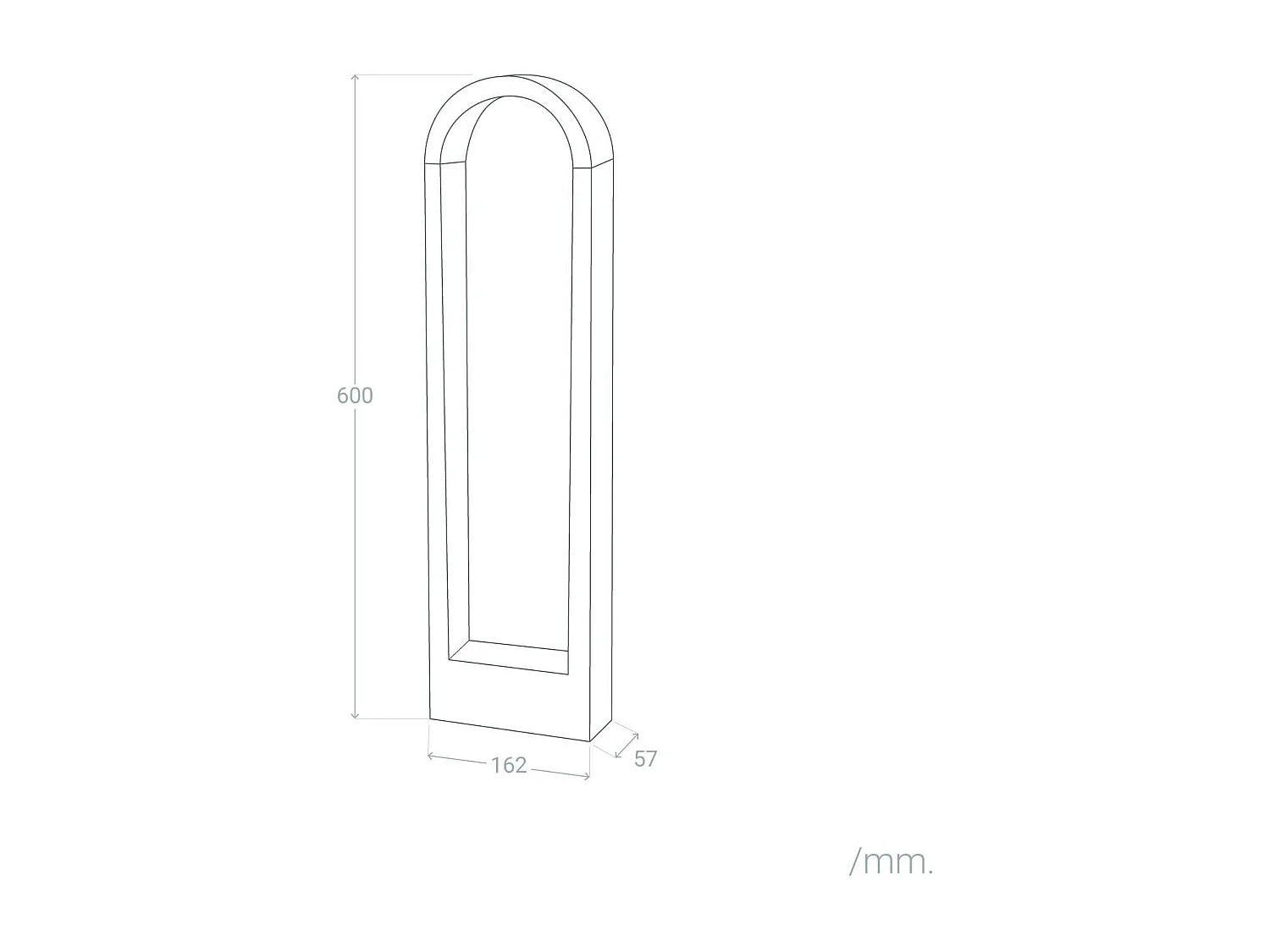 Lampioncino Esterno LED 7W Superficie Base 60cm Ignis 3000K Bianco Caldo