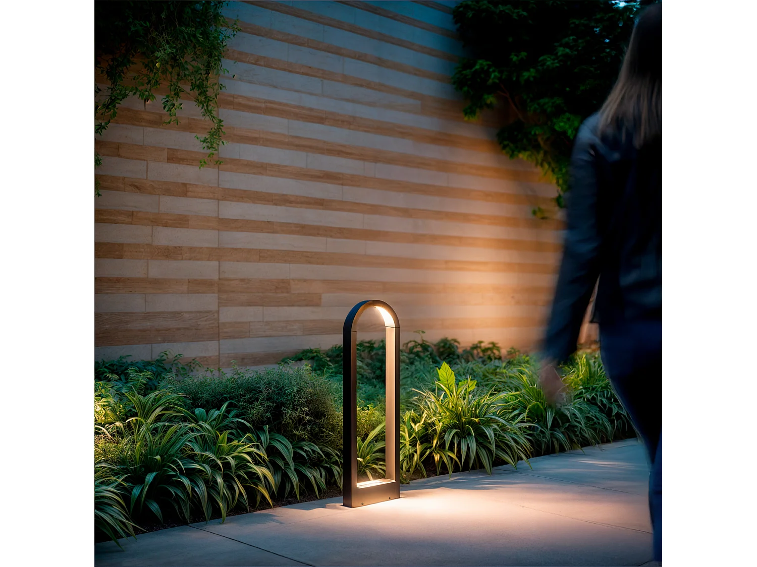 Balise Extérieure LED 7W en Saillie sur Pied 60cm Ignis 3000K Blanc chaud