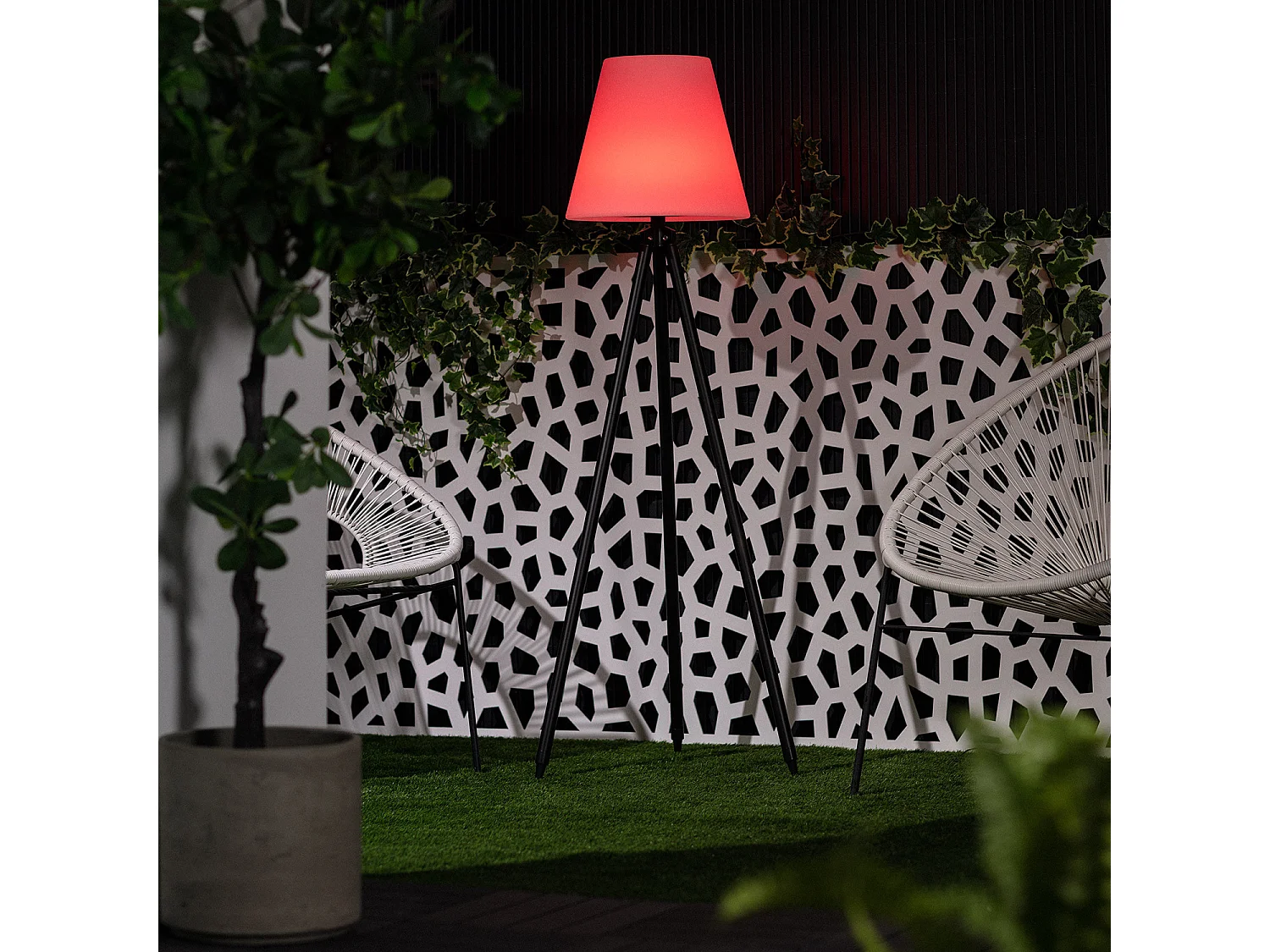 Lampada da Terra Metallo LED Solare RGB con Batteria USB Ricaricabile Kefre Grigio