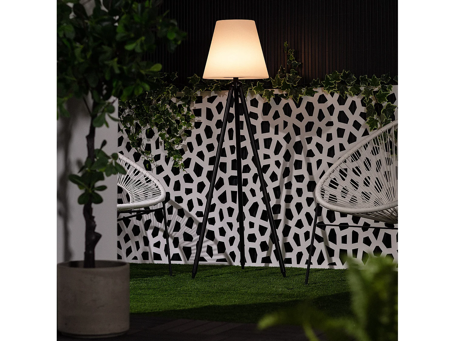 Lampada da Terra Metallo LED Solare RGB con Batteria USB Ricaricabile Kefre Grigio