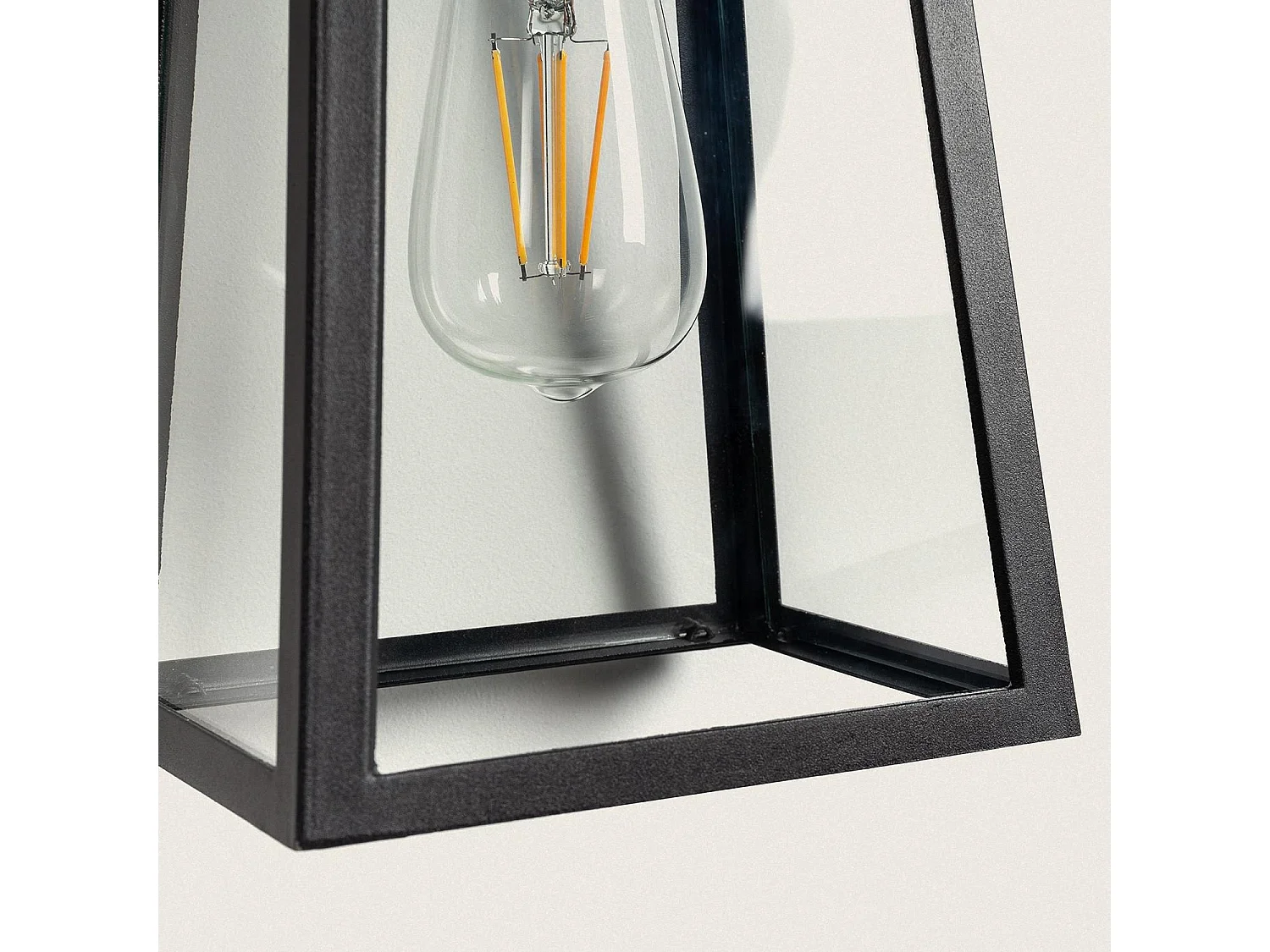 Lampada da Parete per Esterno Alluminio e Vetro Karan Nero