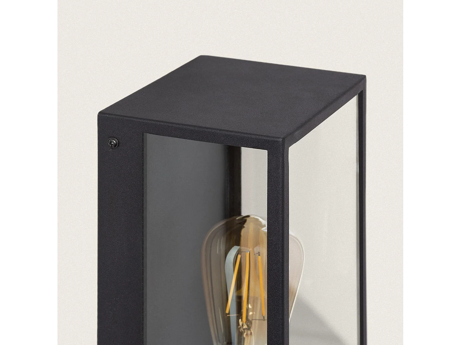 Applique Murale Extérieure Métal et Verre Zeila Noir