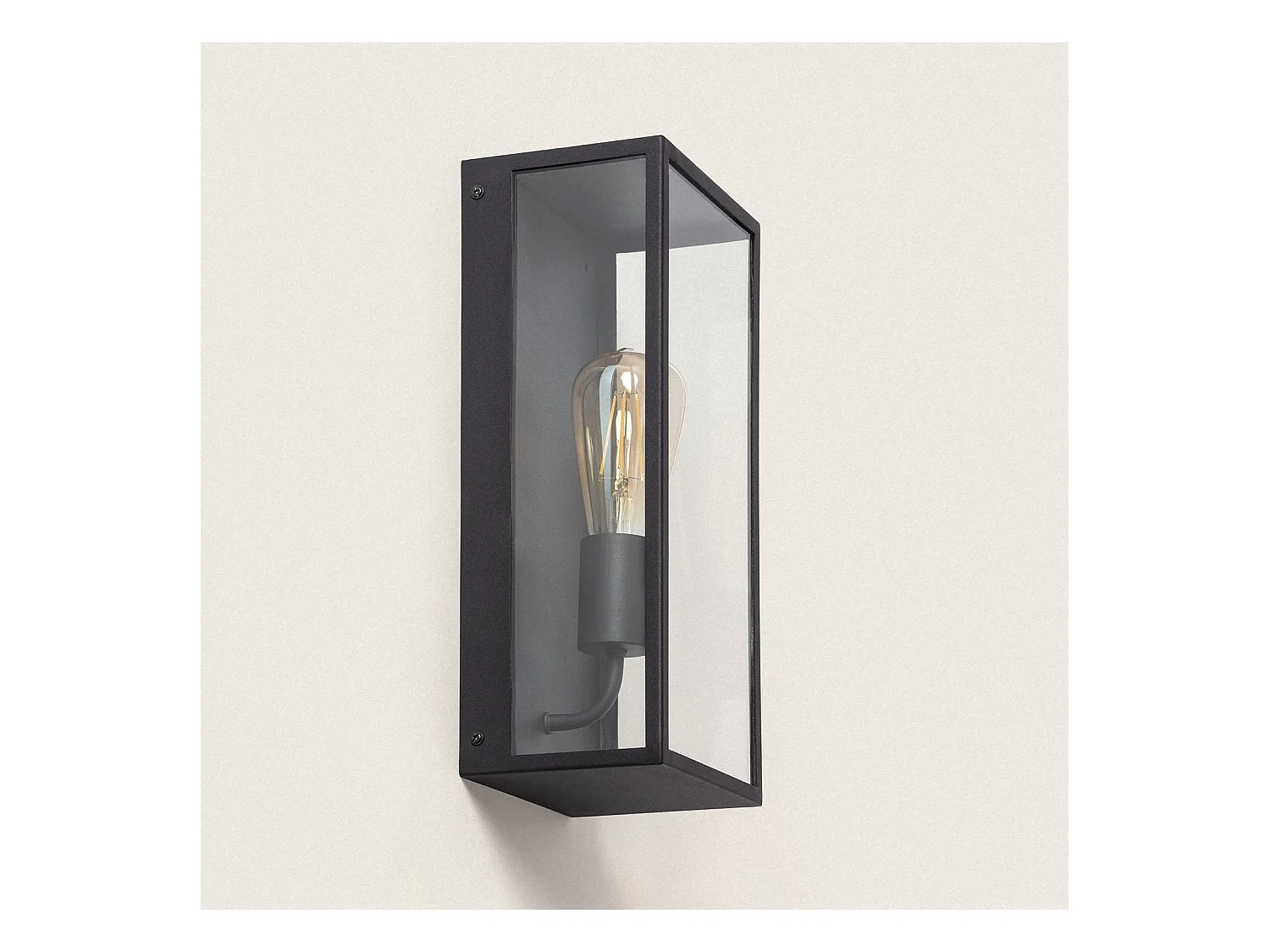 Applique Murale Extérieure Métal et Verre Zeila Noir