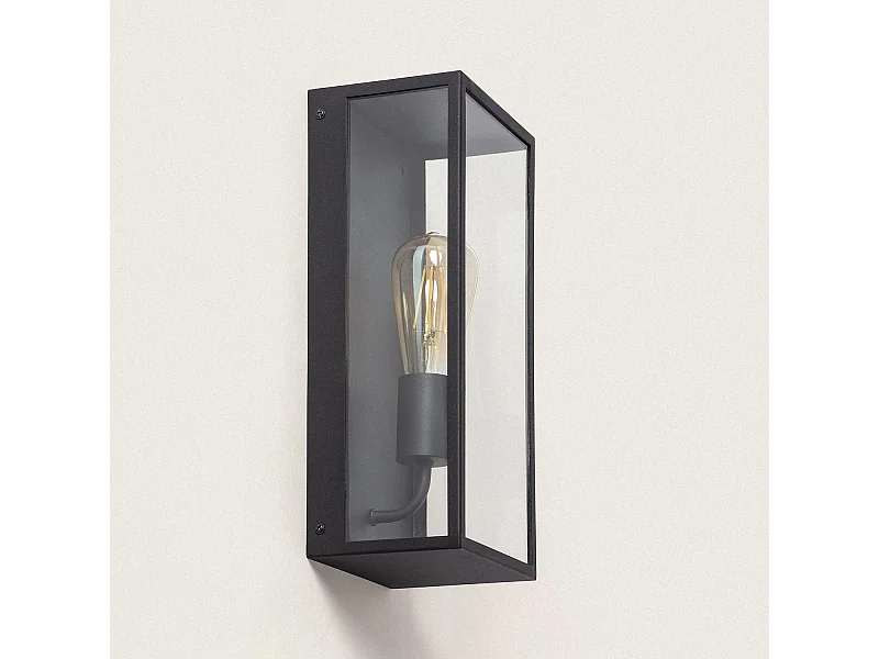 Applique Murale Extérieure Métal et Verre Zeila Noir