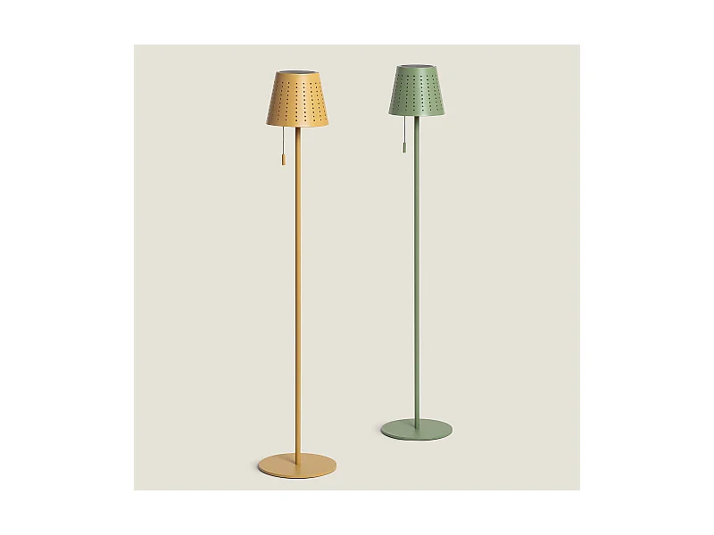 Lámpara de Pie Solar Exterior LED 3W Banate Verde Celadón