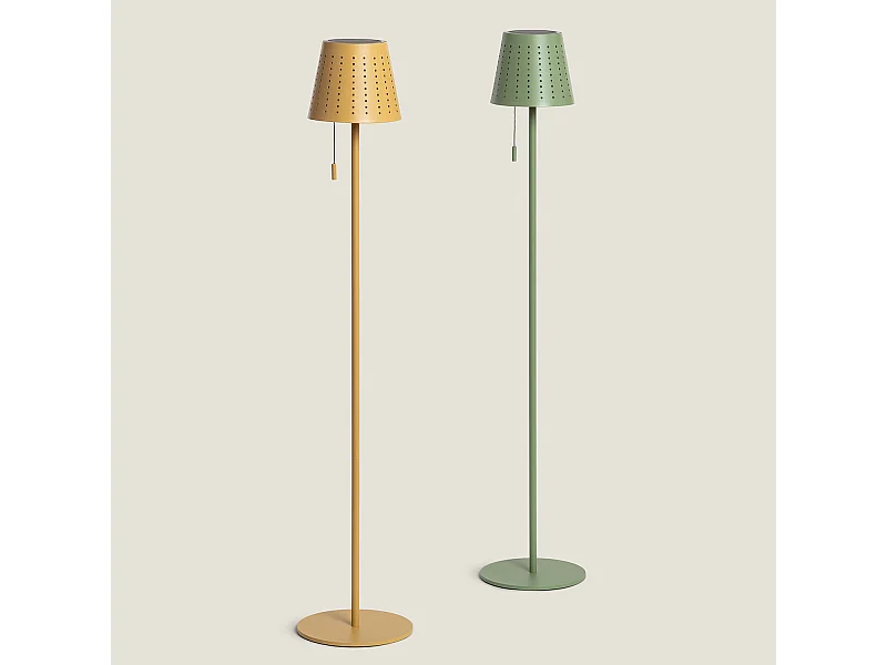 Lámpara de Pie Solar Exterior LED 3W Banate Verde Celadón