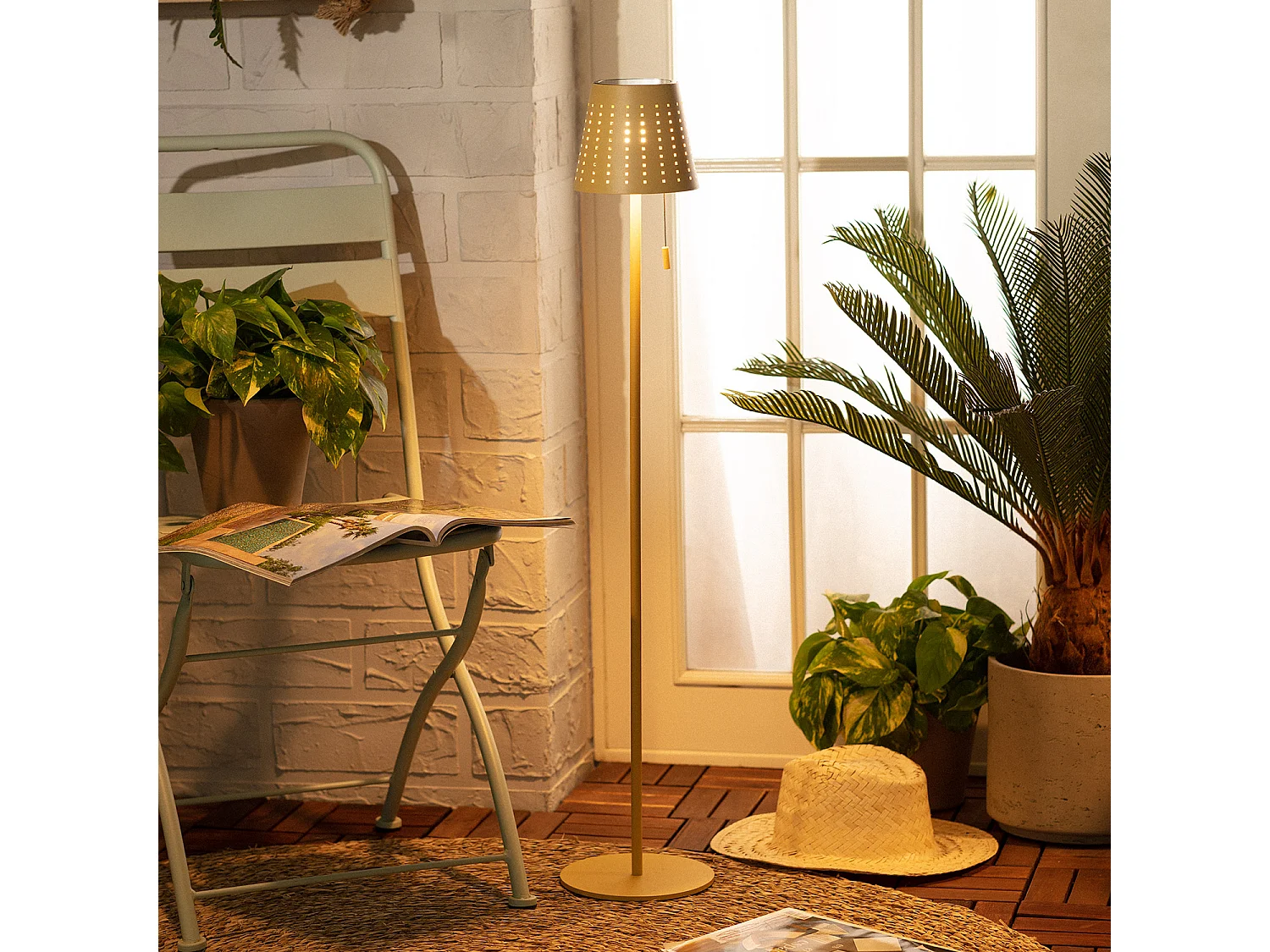 Lampadaire LED Extérieur Solaire 3W Banate Jaune Sable