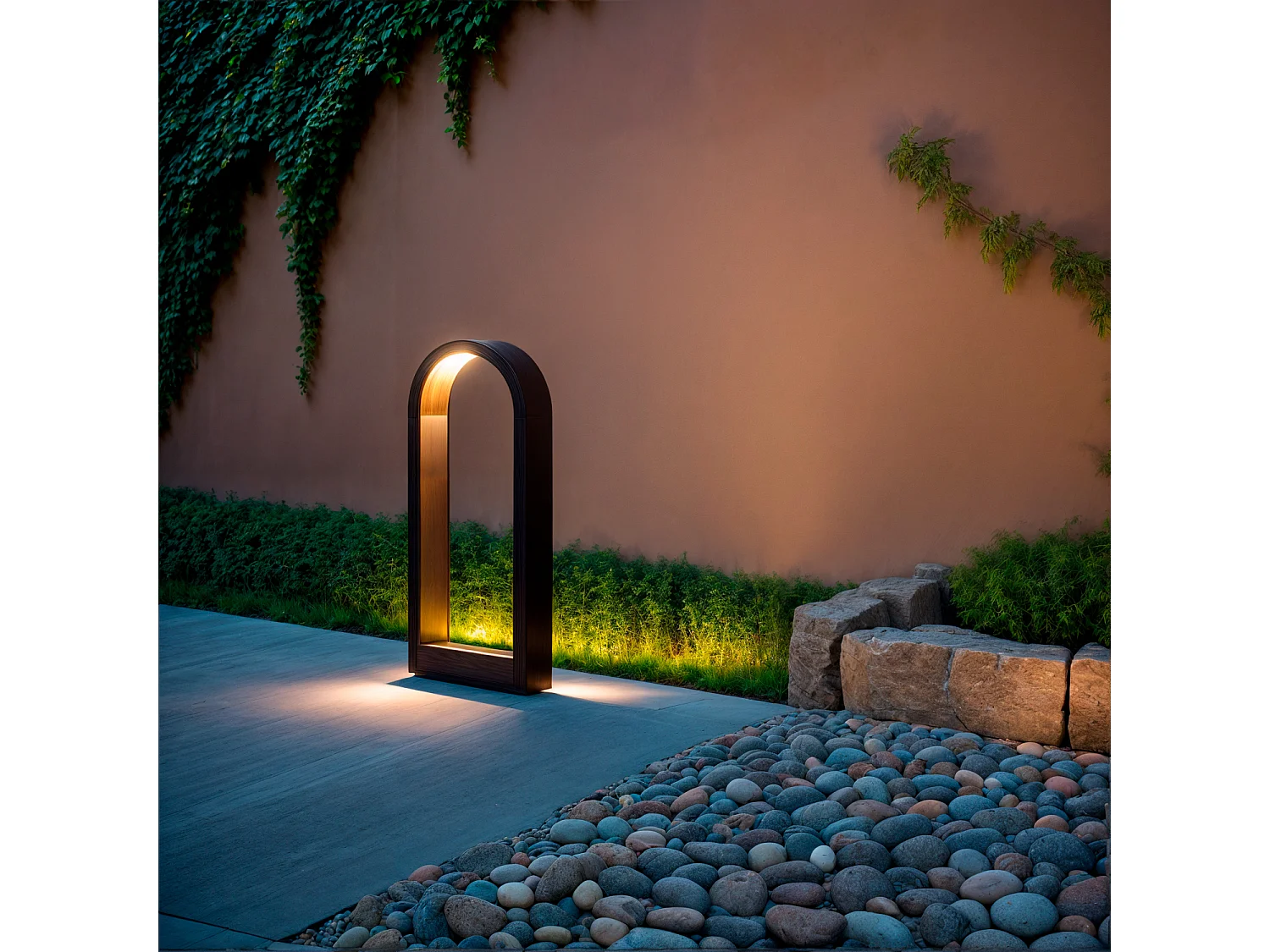 Balise Extérieure LED 7W en Saillie sur Pied 40cm Ignis 3000K Blanc chaud