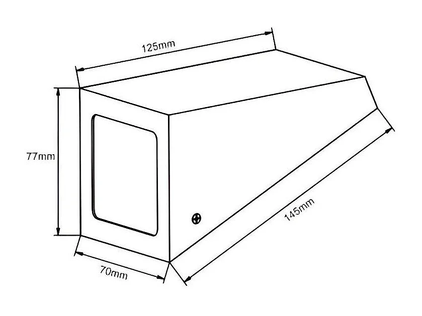Applique da Parete Per Esterni Metallo e Cristallo Ruzafa Nero
