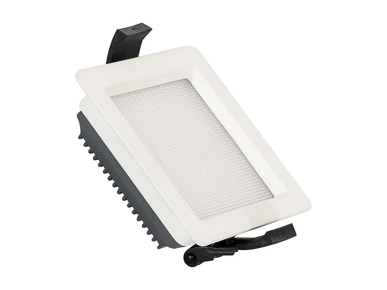 Downlight LED 10W Carré  Aero 130 lm/W Microprismatique  Coupe 85x85 mm 4000K Blanc neutre
