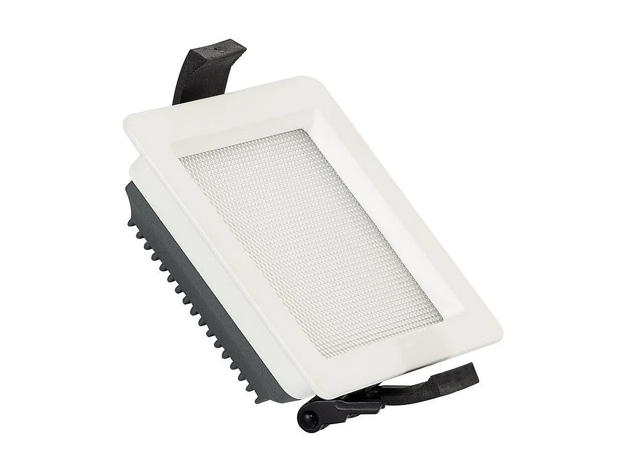 Downlight LED 10W Carré  Aero 130 lm/W Microprismatique  Coupe 85x85 mm 4000K Blanc neutre