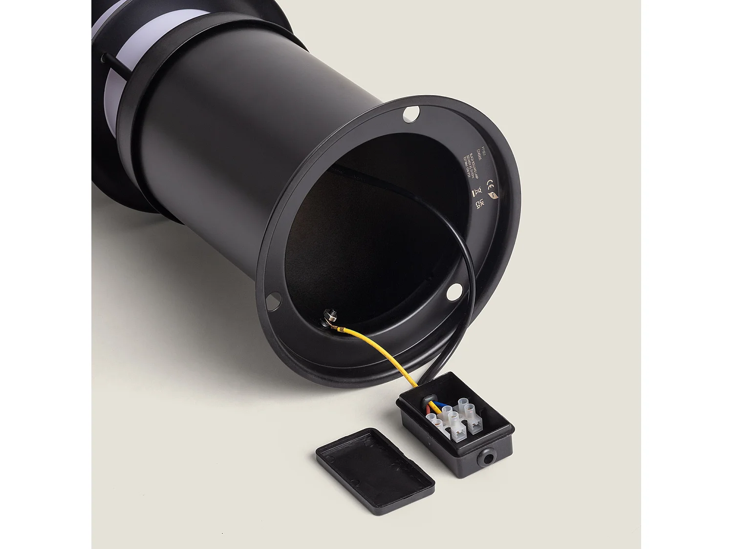 Balise Extérieure en Saillie sur Pied 40cm Guisa Noir