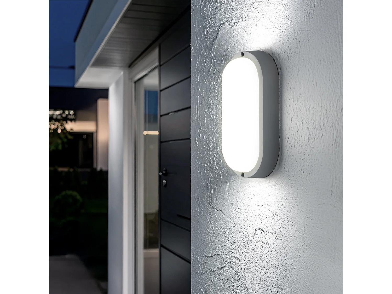 Plafonnier LED Extérieur Ovale 25W Hublot White IP65 96x198 mm  6500K Blanc froid