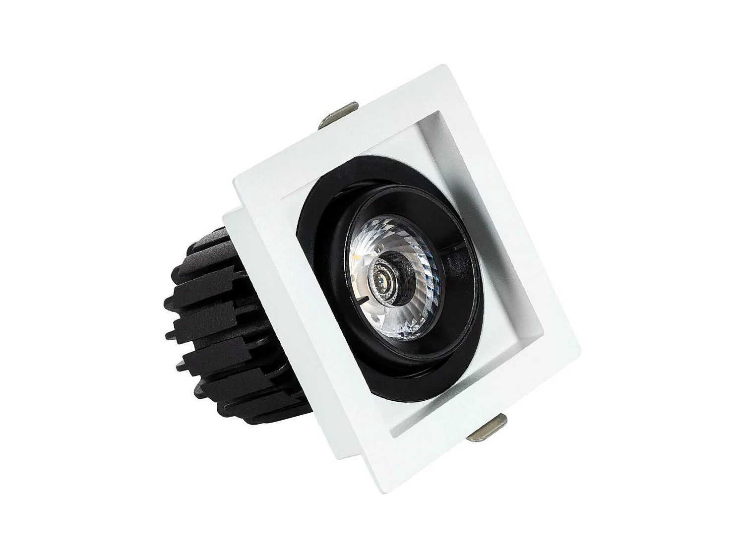 Spot LED Downlight COB Carré Orientable 360º Expert Color No Flicker CRI90 7W Coupe 82x82mm  No Flicker 6000K Blanc froid