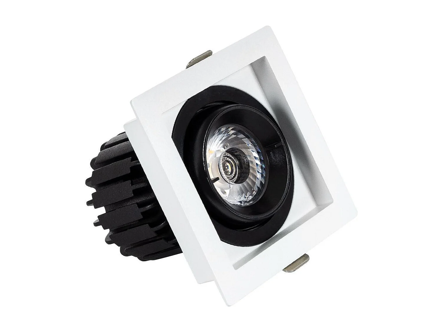 Spot LED Downlight COB Carré Orientable 360º Expert Color No Flicker CRI90 7W Coupe 82x82mm  No Flicker 6000K Blanc froid