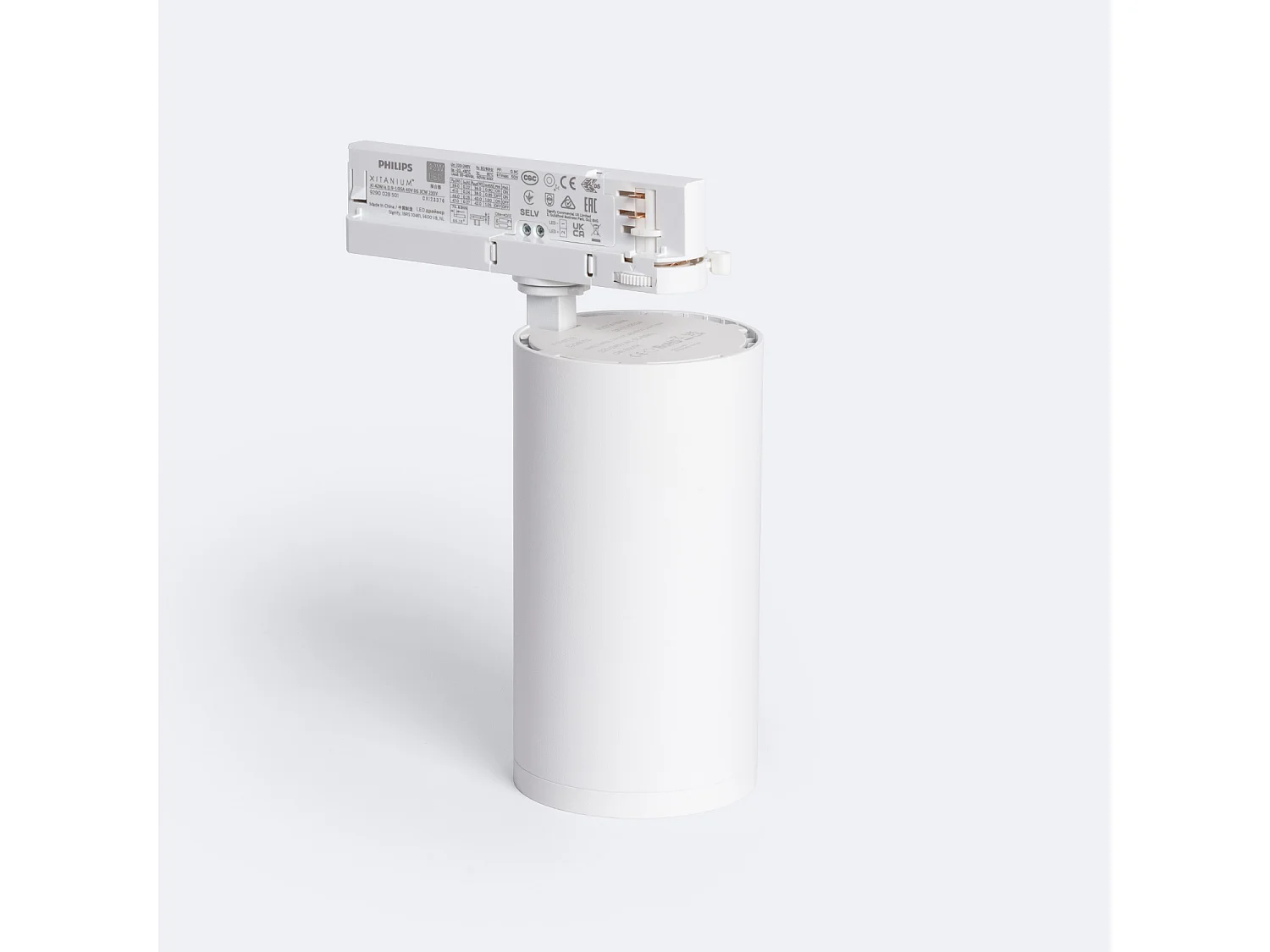 Spot LED sur Rail Triphasé 40W d'Angelo LIFUD Blanc 4000K Blanc neutre