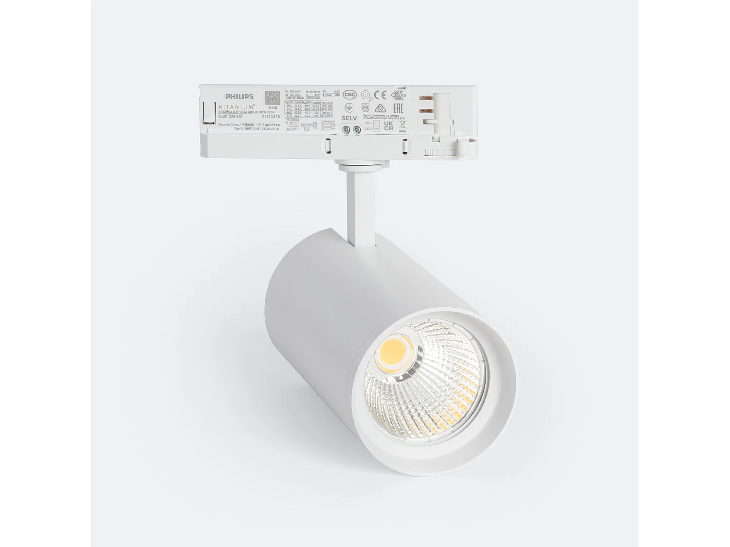 Spot LED sur Rail Triphasé 40W d'Angelo  Blanc 4000K Blanc neutre