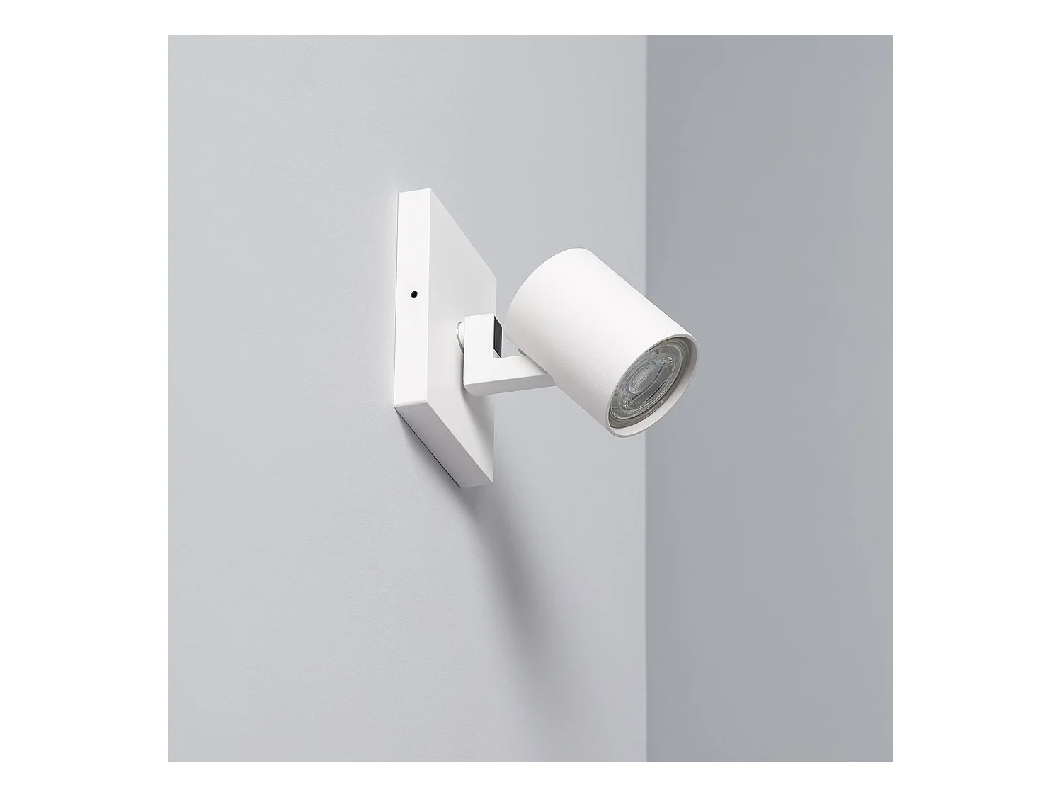 Spot à Douille en Saillie Orientable Aluminium Gylu à Ampoule GU10 Blanc