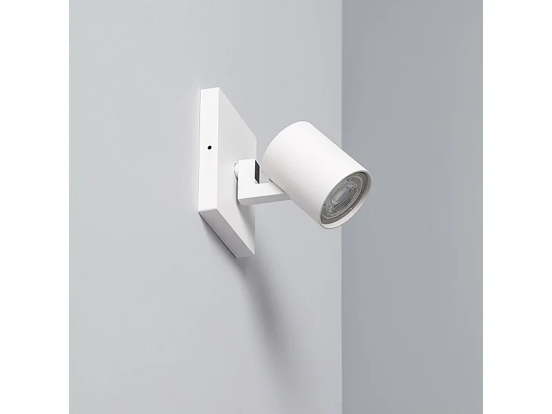 Spot à Douille en Saillie Orientable Aluminium Gylu à Ampoule GU10 Blanc