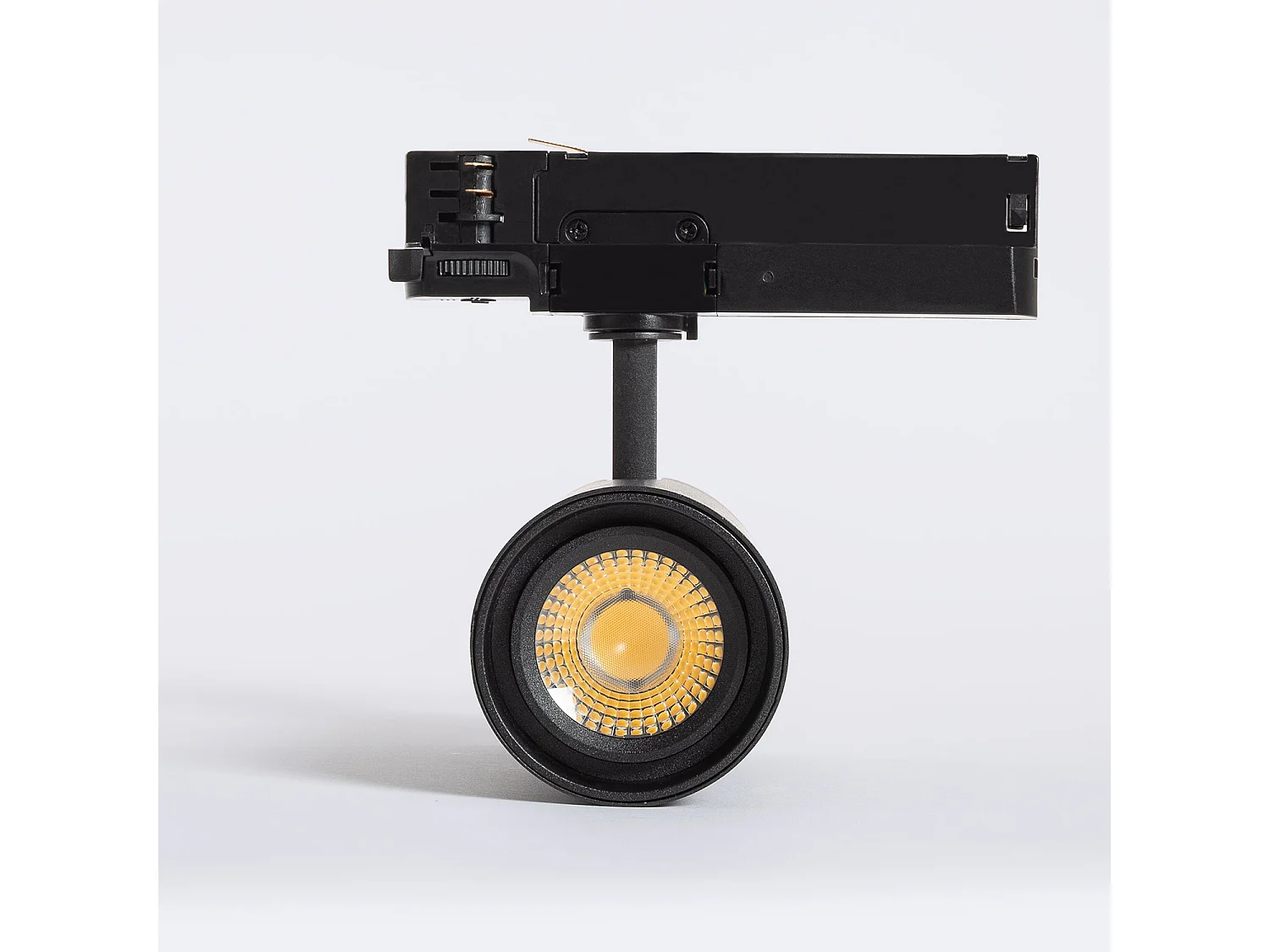 Spot LED sur Rail Triphasé 30W Fasano Dimmable Noir 3500K Blanc chaud