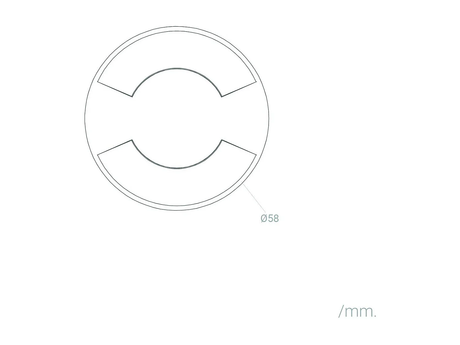 Baliza Exterior LED Empotrable Suelo 2L 24V DC Loto Gris 4000K Blanco Neutro